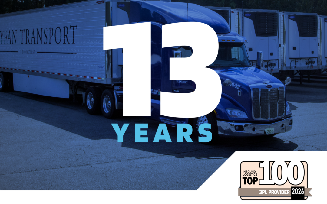 Syfan Logistics Recognized on Inbound Logistics’ 2026 Top 100 3PL List